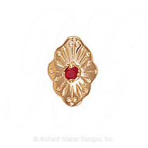 GS179 R - 14 Karat Gold Ruby Slide 